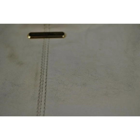 Rebecca Minkoff White Leather Crossbody Small Mini Purse Handbag Metal Hardware - Picture 7 of 12